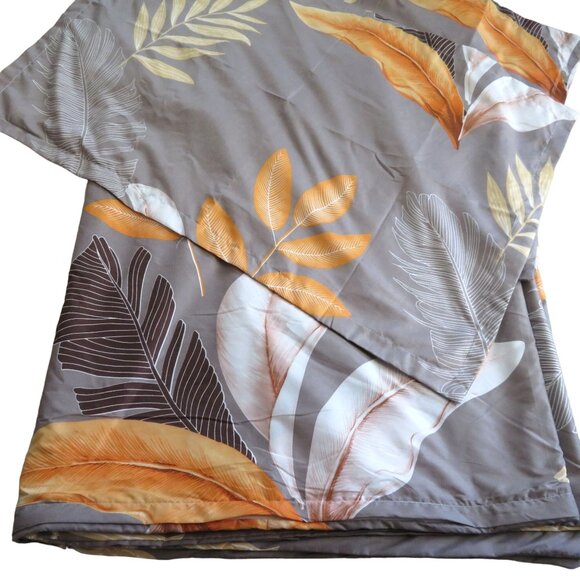 Queen Duvet Cover Set 90 x 88 Reversable 2 Shams Multicolor Tropical New - Picture 5 of 11